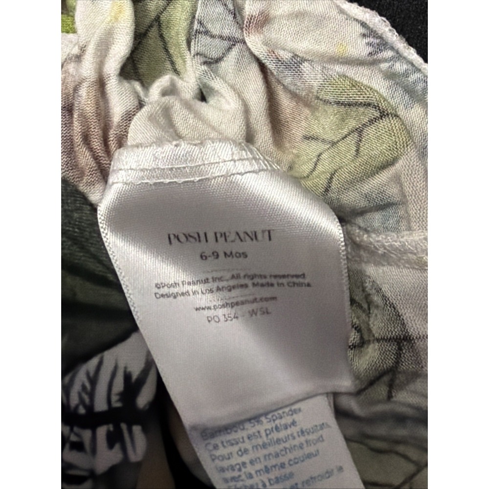 Posh Peanut Baby Boys 6-12 Months Woodland Animal Friends Bamboo Romper Outfit - Picture 5 of 5